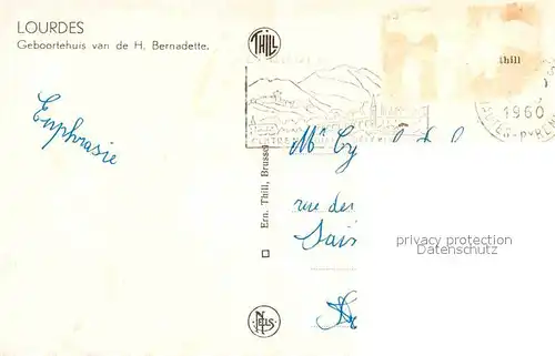 AK / Ansichtskarte Lourdes Hautes Pyrenees Geboortehuis van de H. Bernadette Kat. Lourdes