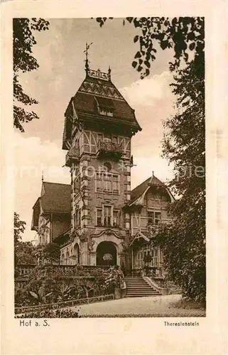 AK / Ansichtskarte Hof Saale Restaurant Theresienstein Kat. Hof