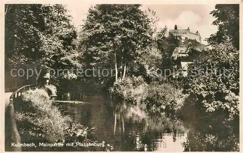 AK / Ansichtskarte Kulmbach Mainplatte mit Plassenburg  Kat. Kulmbach