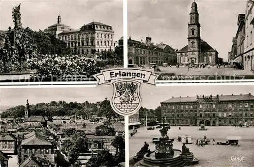 AK / Ansichtskarte Erlangen Kollegienhaus Hugenottenplatz Schloss  Kat. Erlangen