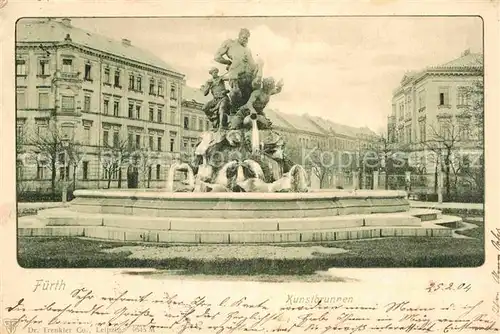 AK / Ansichtskarte Fuerth Bayern Kunstbrunnen  Kat. Fuerth