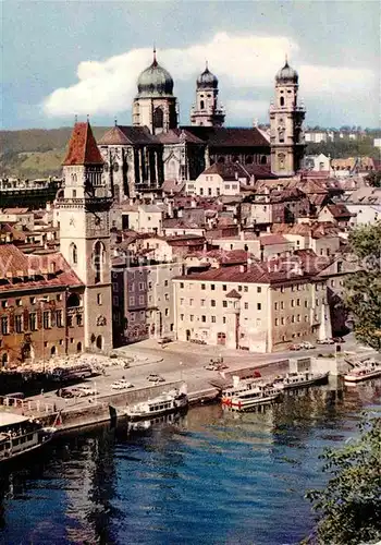 AK / Ansichtskarte Passau Donaupartie Rathaus Dom Kat. Passau