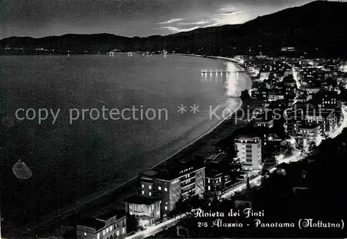 AK / Ansichtskarte Alassio Panorama bei Nacht Kat. 