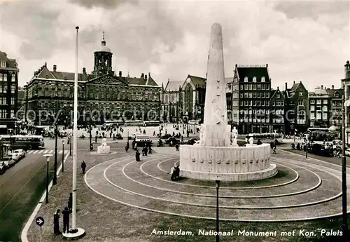 AK / Ansichtskarte Amsterdam Niederlande National Monument Koeniglicher Palast Kat. Amsterdam