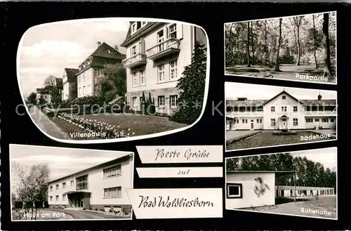 AK / Ansichtskarte Bad Waldliesborn Villen Badehaus Ruhehalle Haus am Park Kat. Lippstadt