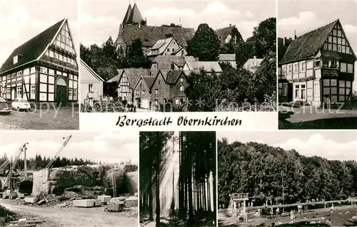 AK / Ansichtskarte Obernkirchen Teilansichten Bergstadt Fachwerkhaus Schwimmbad Kat. Obernkirchen