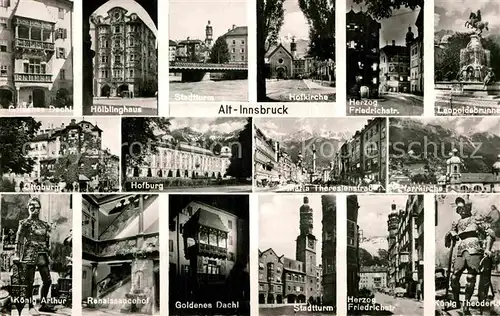 AK / Ansichtskarte Alt Innsbruck Sehenswuerdigkeiten Historische Gebaeude Denkmaeler in der Altstadt