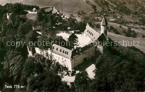 AK / Ansichtskarte Teck Burg Teck Wanderheim des Schwaebischen Albvereins Fliegeraufnahme Kat. Kirchheim unter Teck