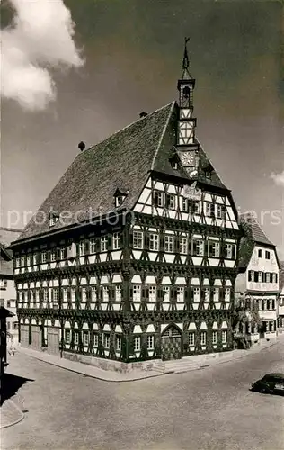 AK / Ansichtskarte Markgroeningen Rathaus Fachwerkhaus Historisches Gebaeude Kat. Markgroeningen