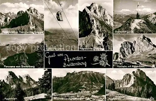 AK / Ansichtskarte Pfronten Panorama Blick vom Breitenberg Bergbahn Aggenstein Gipfel Allgaeuer Alpen Kat. Pfronten