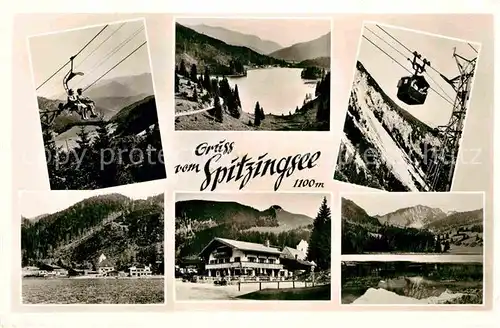 AK / Ansichtskarte Spitzingsee Bergbahn Landschaftspanorama Hotel Gaststaette Alpen Kat. Schliersee