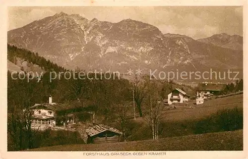 AK / Ansichtskarte Graseck Forsthaus gegen Kramer Ammergauer Alpen Kat. Garmisch Partenkirchen