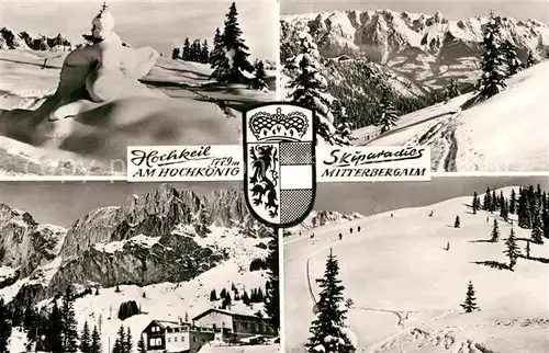 AK / Ansichtskarte Muehlbach Hochkoenig Hochkeil Skiparadies am Hochkoenig Mitterbergalm Winterpanorama Alpen Kat. Muehlbach am Hochkoenig