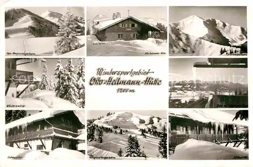 AK / Ansichtskarte Sonthofen Oberallgaeu Wintersportgebiet Otto Hellmann Huette Hoerner Skigebiet Allgaeuer Alpen Kat. Sonthofen
