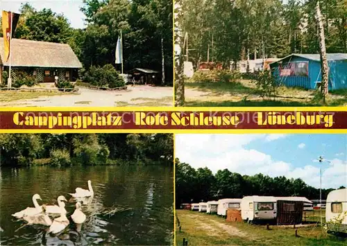 AK / Ansichtskarte Lueneburg Campingplatz Rote Schleuse Schwanenteich Kat. Lueneburg