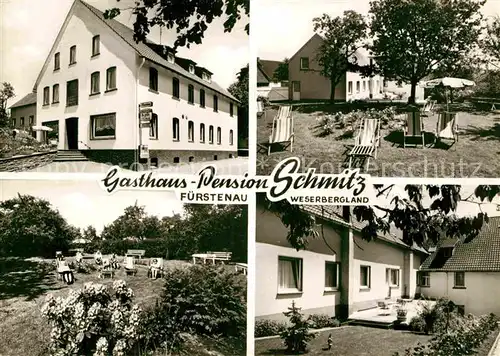 AK / Ansichtskarte Fuerstenau Hoexter Gasthaus Pension Schmitz Liegewiese Garten Kat. Hoexter