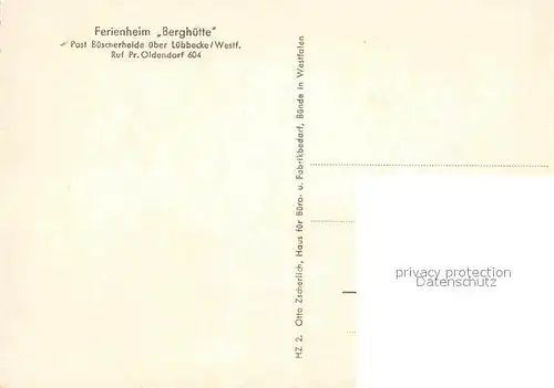 AK / Ansichtskarte Oldendorf Wiehengebirge Ferienheim Berghuette Kat. Melle