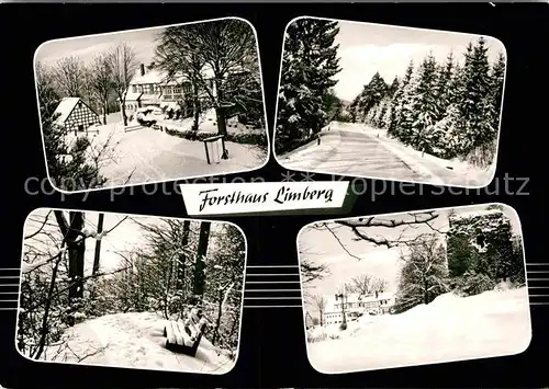 AK / Ansichtskarte Boerninghausen Forsthaus Limberg Waldweg Ruhebank Kat. Preussisch Oldendorf