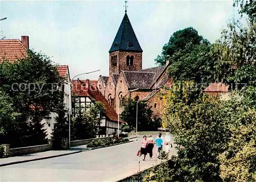 AK / Ansichtskarte Bad Holzhausen Luebbecke Ortsansicht mit Kirche Kat. Preussisch Oldendorf