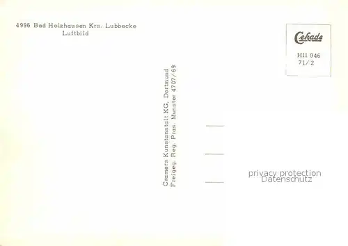 AK / Ansichtskarte Bad Holzhausen Luebbecke Fliegeraufnahme Kat. Preussisch Oldendorf