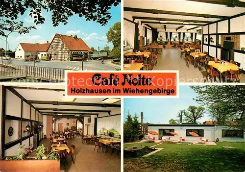 AK / Ansichtskarte Bad Holzhausen Luebbecke Cafe Nolte Gastraeume Terrasse  Kat. Preussisch Oldendorf