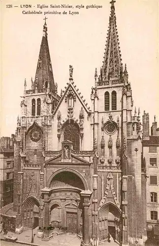AK / Ansichtskarte Lyon France Eglise Saint Nizier style gothique Cathedrale Kat. Lyon