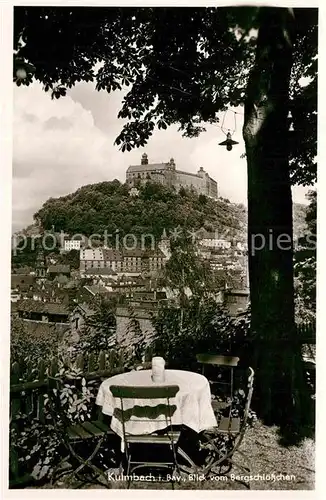 AK / Ansichtskarte Kulmbach Stadtblick vom Bergschloesschen mit Plassenburg Kat. Kulmbach