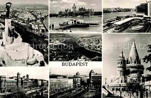 AK / Ansichtskarte Budapest Fliegeraufnahme Donauufer Schloss  Kat. Budapest
