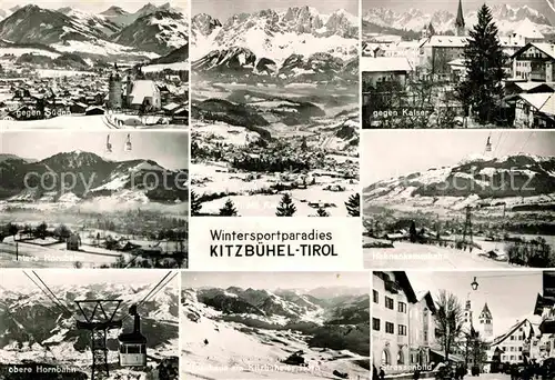 AK / Ansichtskarte Kitzbuehel Tirol Blick gegen  Sueden Kaiser Obere Hornbahn   Kat. Kitzbuehel