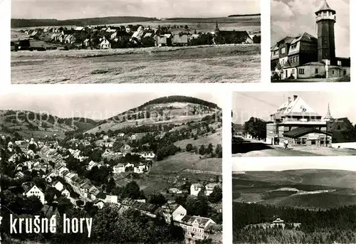 AK / Ansichtskarte Krusne Hory Panorama Wasserturm Teilansicht  Kat. Tschechische Republik