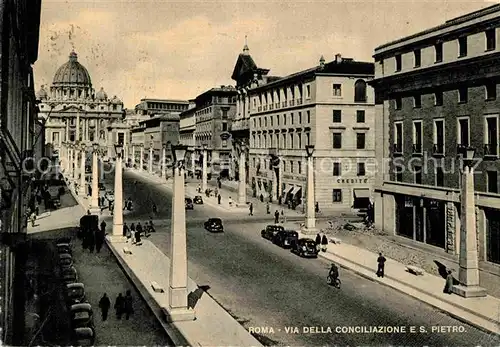 AK / Ansichtskarte Roma Rom Via Della Conciliazione  e San Pietro Kat. 