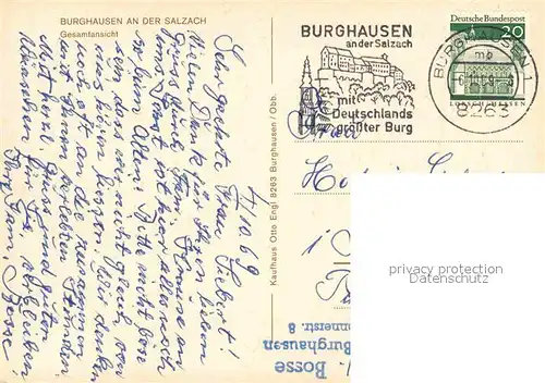 AK / Ansichtskarte Burghausen Salzach Gesamtansicht  Kat. Burghausen