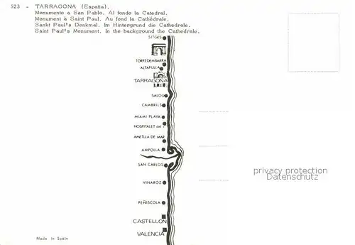 AK / Ansichtskarte Tarragona Sankt Pauls Denkmal Kat. Costa Dorada Spanien