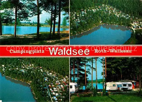 AK / Ansichtskarte Wallesau Campingplatz Waldsee Fliegeraufnahme Kat. Roth