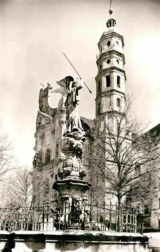 AK / Ansichtskarte Neresheim Brunnen und Turm Kat. Neresheim