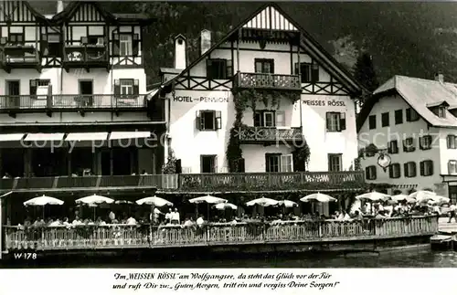 AK / Ansichtskarte St Wolfgang Wolfgangsee Hotel Pension Weisses Roessl Kat. St. Wolfgang im Salzkammergut