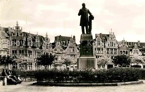 AK / Ansichtskarte Dendermonde Standbeeld Prudens Van Duyse Denkmal Statue Kat. 