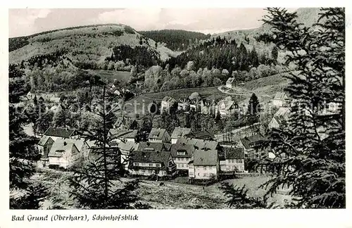 AK / Ansichtskarte Bad Grund Panorama Schoenhofsblick Kat. Bad Grund (Harz)