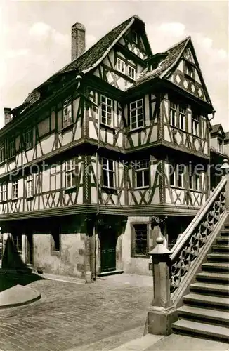 AK / Ansichtskarte Wertheim Main Haus zu den Vier Gekroenten Fachwerkhaus Historisches Gebaeude Kat. Wertheim