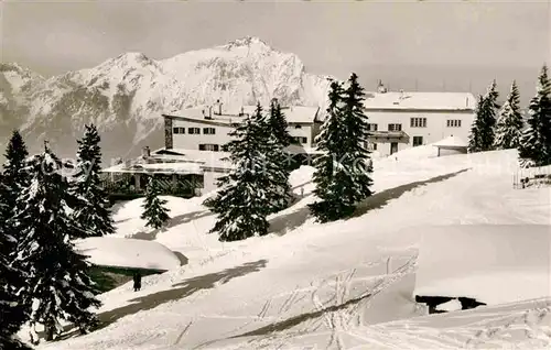 AK / Ansichtskarte Bad Reichenhall Berghotel Predigtstuhl Winterpanorama Berchtesgadener Alpen Kat. Bad Reichenhall