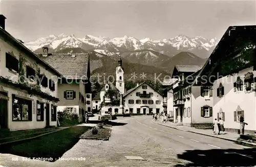 AK / Ansichtskarte Bad Kohlgrub Hauptstrasse Alpenpanorama Kat. Bad Kohlgrub