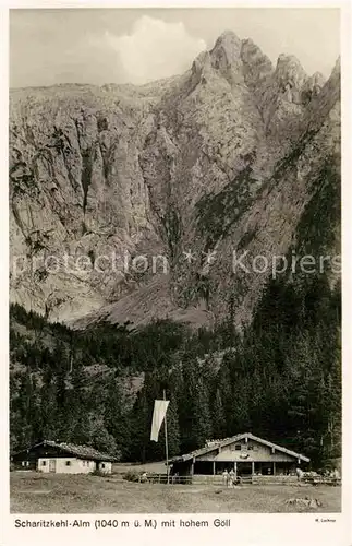 AK / Ansichtskarte Scharitzkehlalm mit hohem Goell Berchtesgadener Alpen Kat. Berchtesgaden