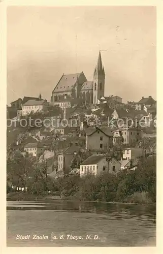 AK / Ansichtskarte Znaim an der Thaya Blick zur Kirche