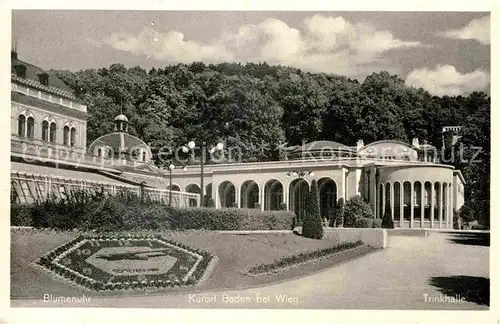 AK / Ansichtskarte Baden Wien Kurort Trinkhalle Blumenuhr Kat. Baden