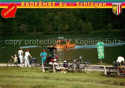 AK / Ansichtskarte Haibach Donau Radfaehre Au Schloegen Kat. Haibach ob der Donau