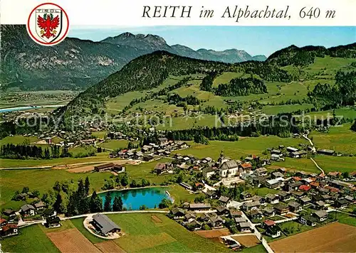 AK / Ansichtskarte Reith Alpbachtal mit Reithersee Alpenpanorama Fliegeraufnahme Kat. Reith im Alpbachtal