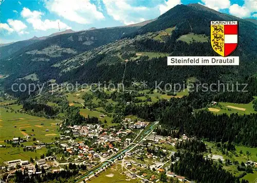 AK / Ansichtskarte Steinfeld Kaernten Erholungsort im Drautal mit Gaugen Alpen Fliegeraufnahme Kat. Steinfeld