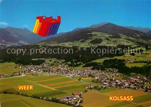 AK / Ansichtskarte Weer Tirol und Kolsass Fliegeraufnahme