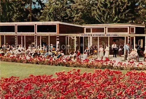 AK / Ansichtskarte Braunlage Kurausschank Friedrich Christian Heilquelle Kurpark Blumenbeet Kat. Braunlage Harz