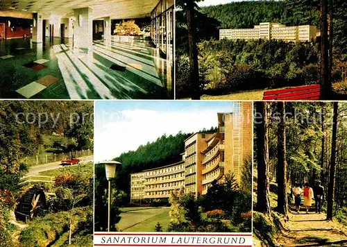 AK / Ansichtskarte Schwabthal Sanatorium Lautergrund Wanderweg im Wald Kat. Bad Staffelstein